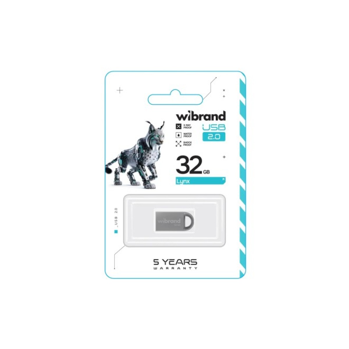 USB флеш накопичувач Wibrand 32GB lynx Silver USB 2.0 (WI2.0/LY32M2S) 98_98.jpg - фото 2