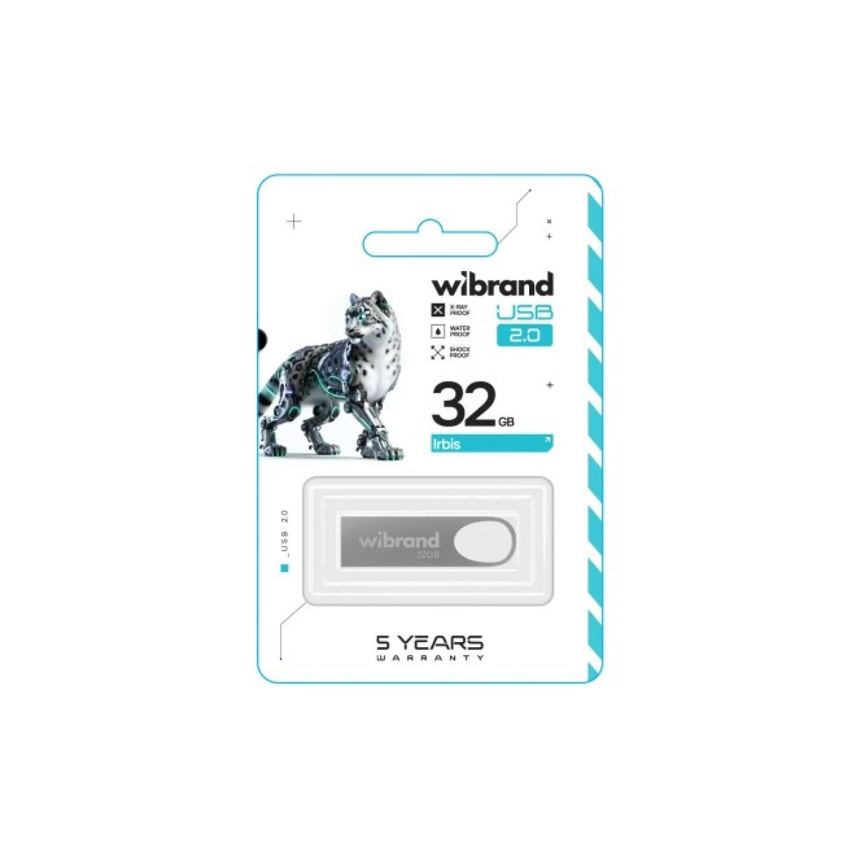 USB флеш накопитель Wibrand 32GB Irbis Silver USB 2.0 (WI2.0/IR32U3S) 98_98.jpg - фото 2