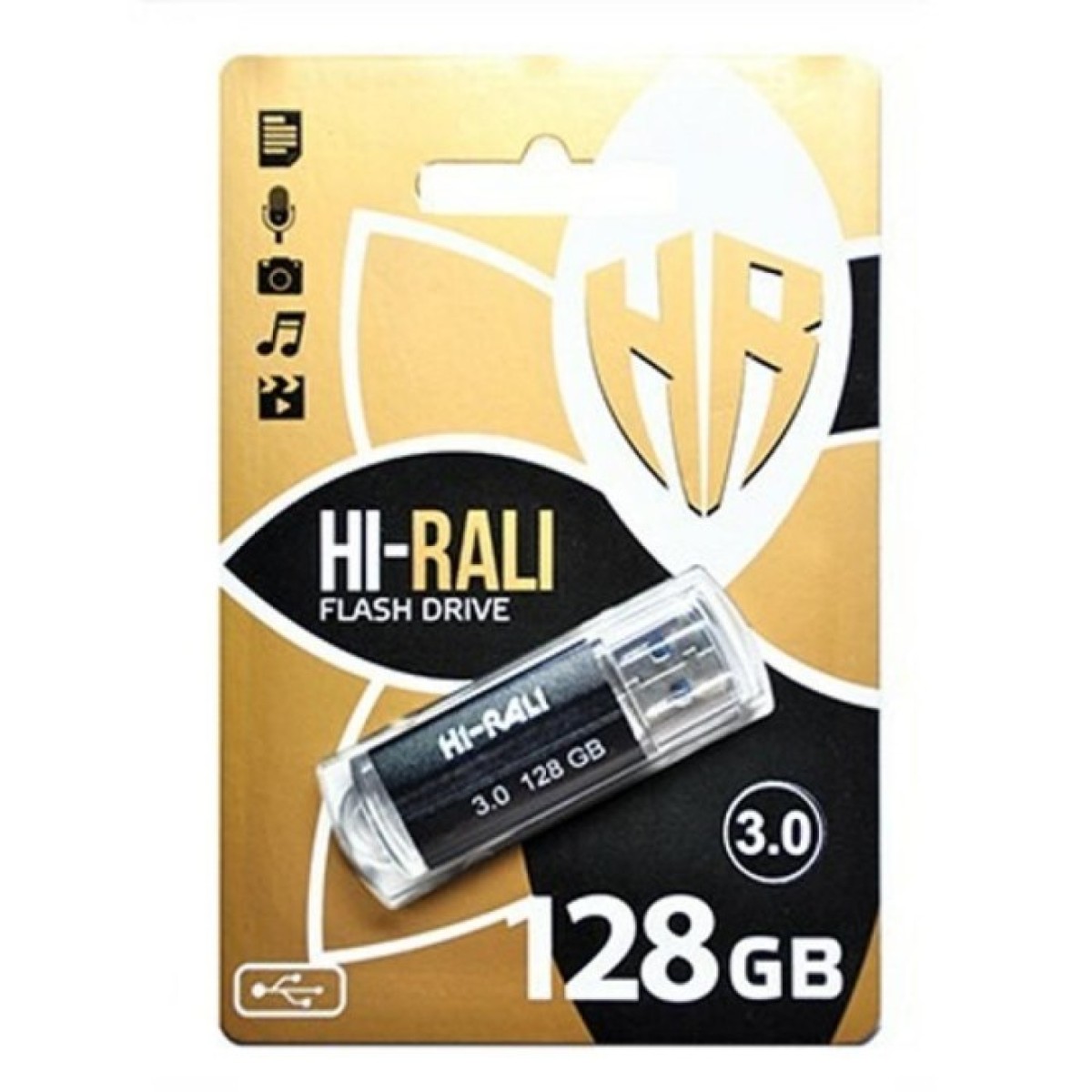 USB флеш накопичувач Hi-Rali 128GB Corsair Series Black USB 3.0 (HI-128GBCOR3BK) 256_256.jpg