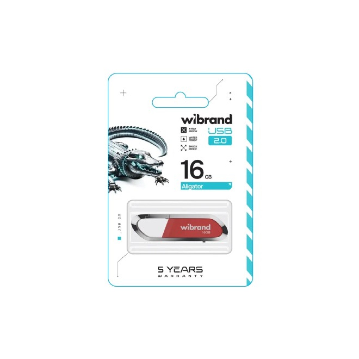 USB флеш накопичувач Wibrand 16GB Aligator Red USB 2.0 (WI2.0/AL16U7DR) 98_98.jpg - фото 2