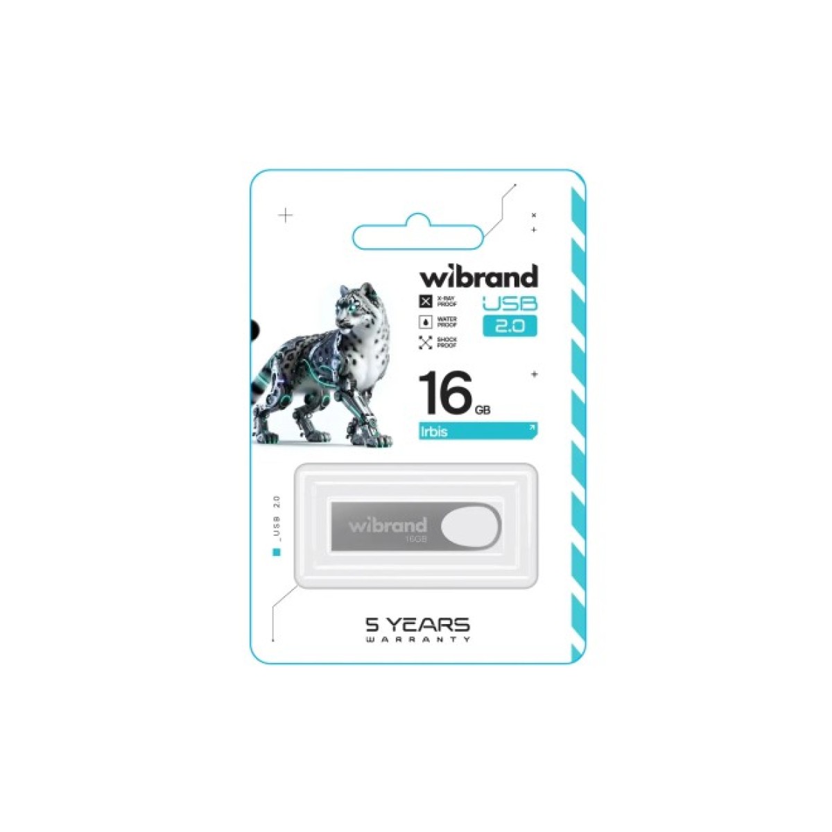 USB флеш накопитель Wibrand 16GB Irbis Silver USB 2.0 (WI2.0/IR16U3S) 98_98.jpg - фото 2