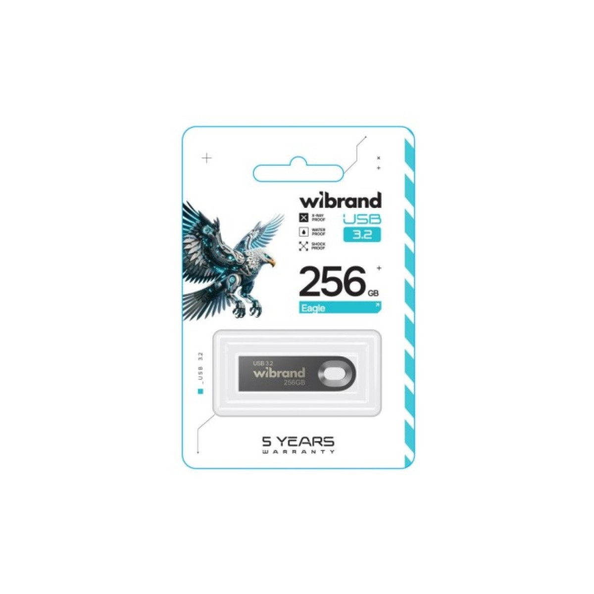 USB флеш накопичувач Wibrand 256GB Eagle Grey USB 3.2 Gen 1 (USB 3.0) (WI3.2/EA256U10G) 98_98.jpg - фото 3