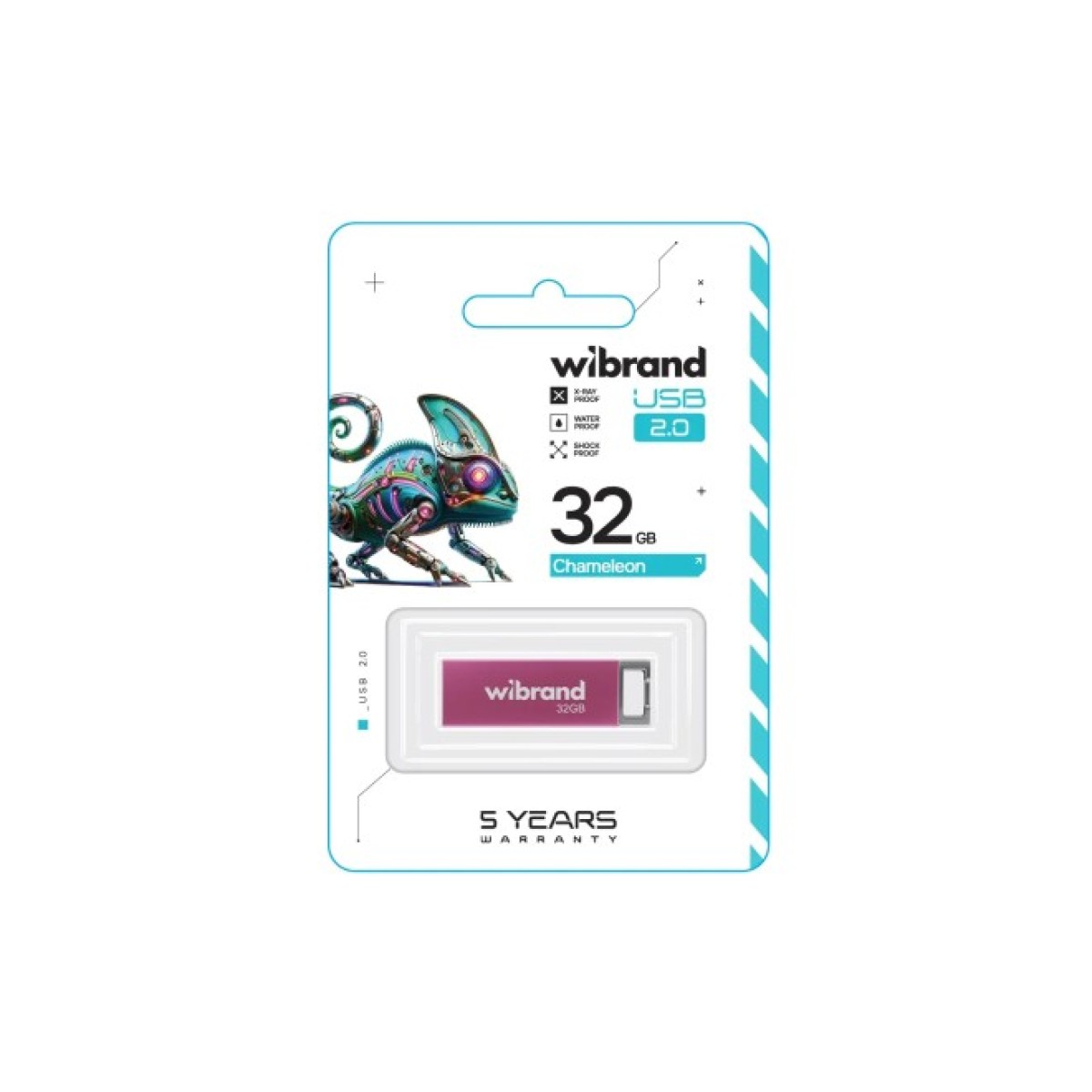 USB флеш накопичувач Wibrand 32GB Chameleon Pink USB 2.0 (WI2.0/CH32U6P) 98_98.jpg - фото 2