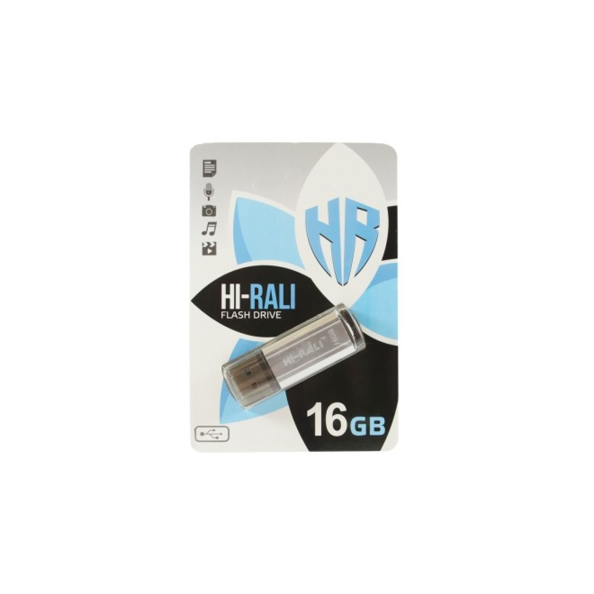 USB флеш накопичувач Hi-Rali 16GB Stark Series Silver USB 2.0 (HI-16GBSTSL) 256_256.jpg