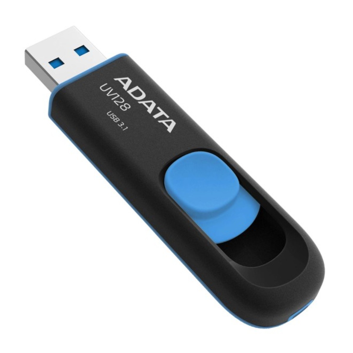 USB флеш накопичувач ADATA 128GB UV128 Black/Blue USB 3.1 (AUV128-128G-RBE) 98_98.jpg - фото 5