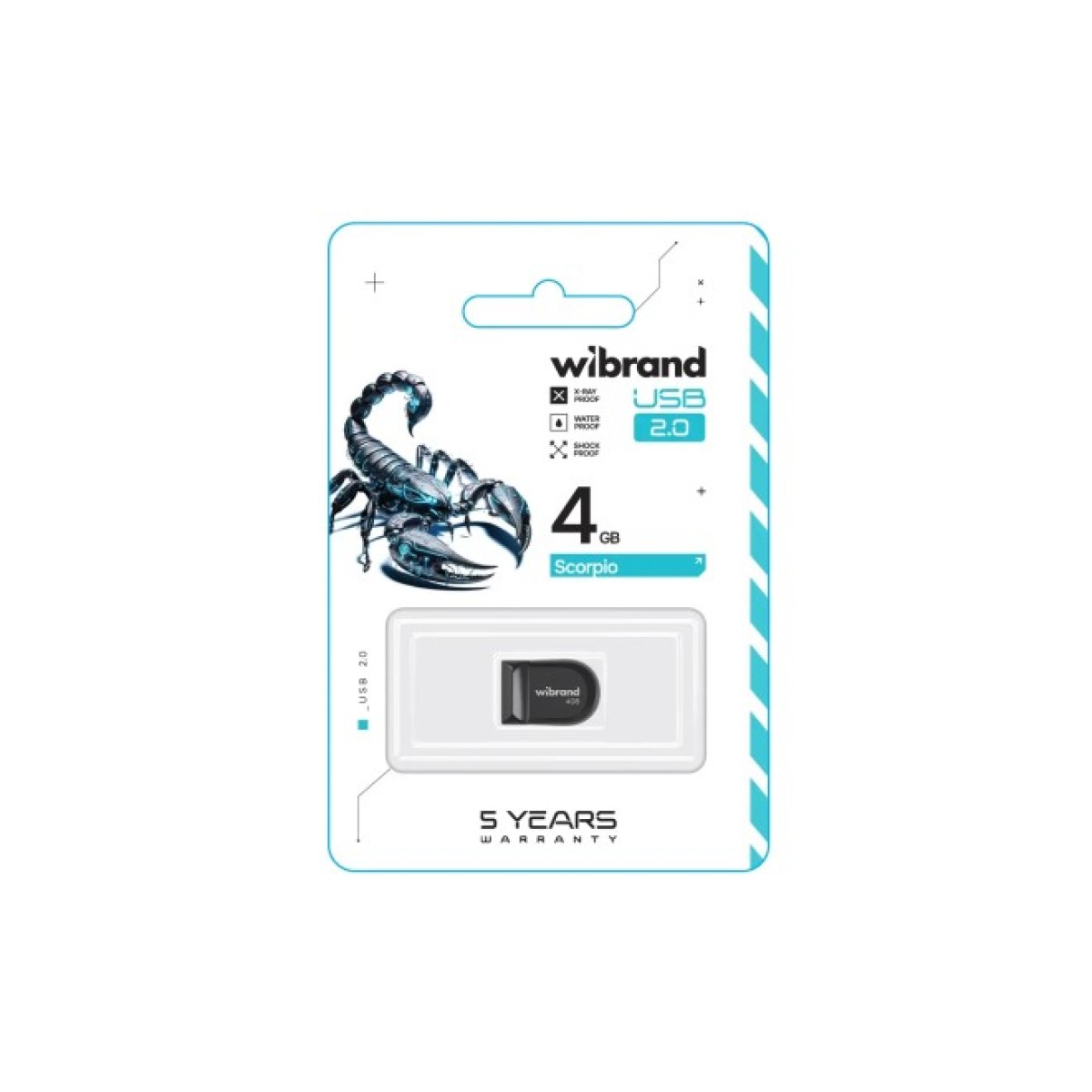 USB флеш накопитель Wibrand 4GB Scorpio Black USB 2.0 (WI2.0/SC4M3B) 98_98.jpg - фото 2