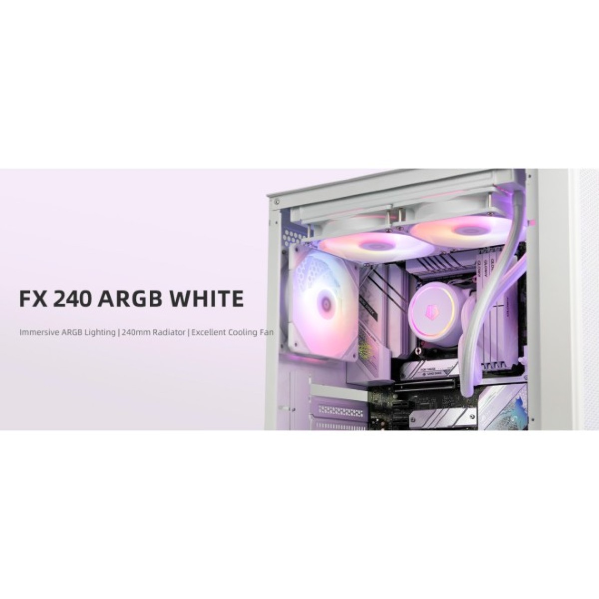 Система жидкостного охлаждения ID-Cooling FX240 ARGB WHITE 98_98.jpg - фото 2