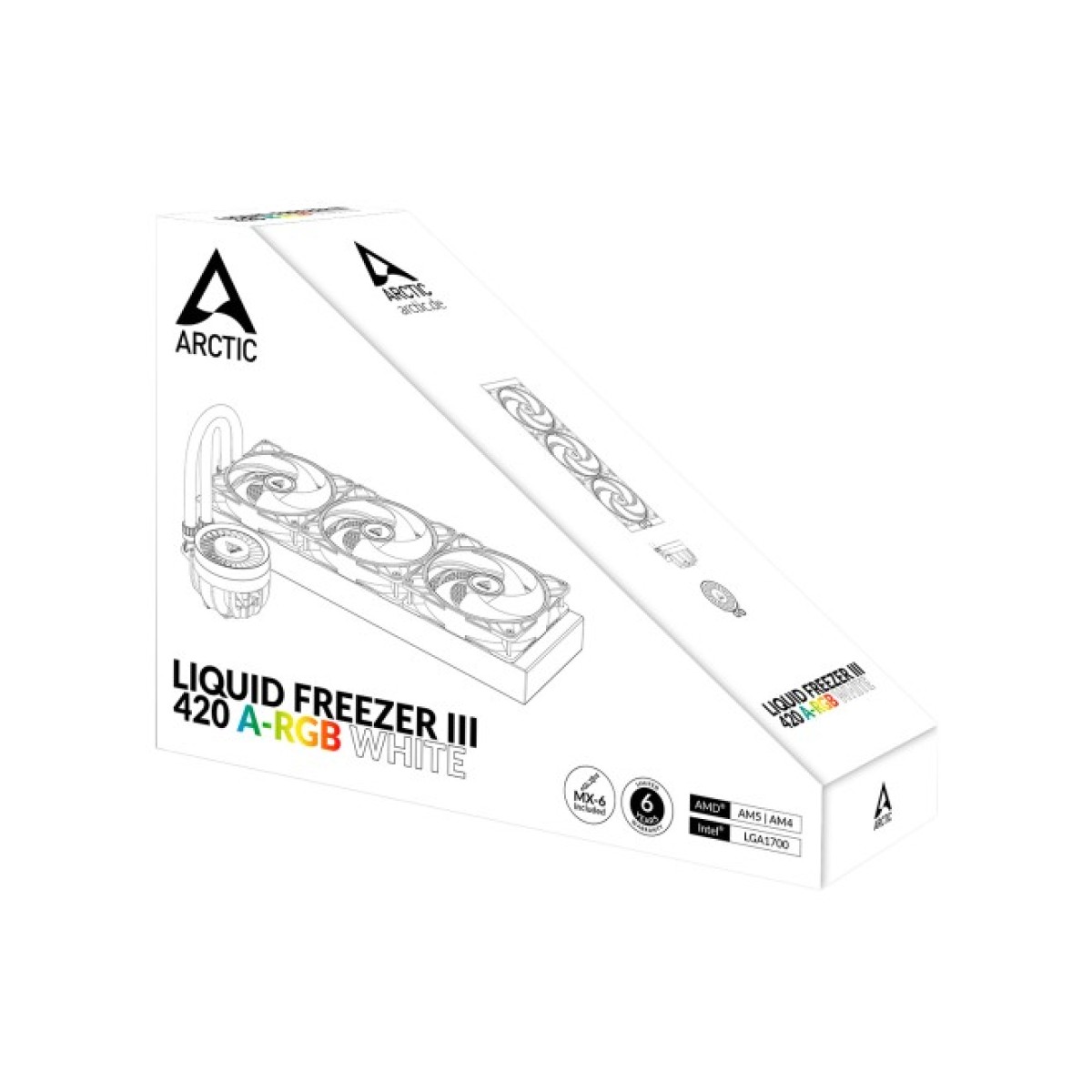 Система рідинного охолодження Arctic Liquid Freezer III - 420 A-RGB White (ACFRE00153A) 98_98.jpg - фото 11