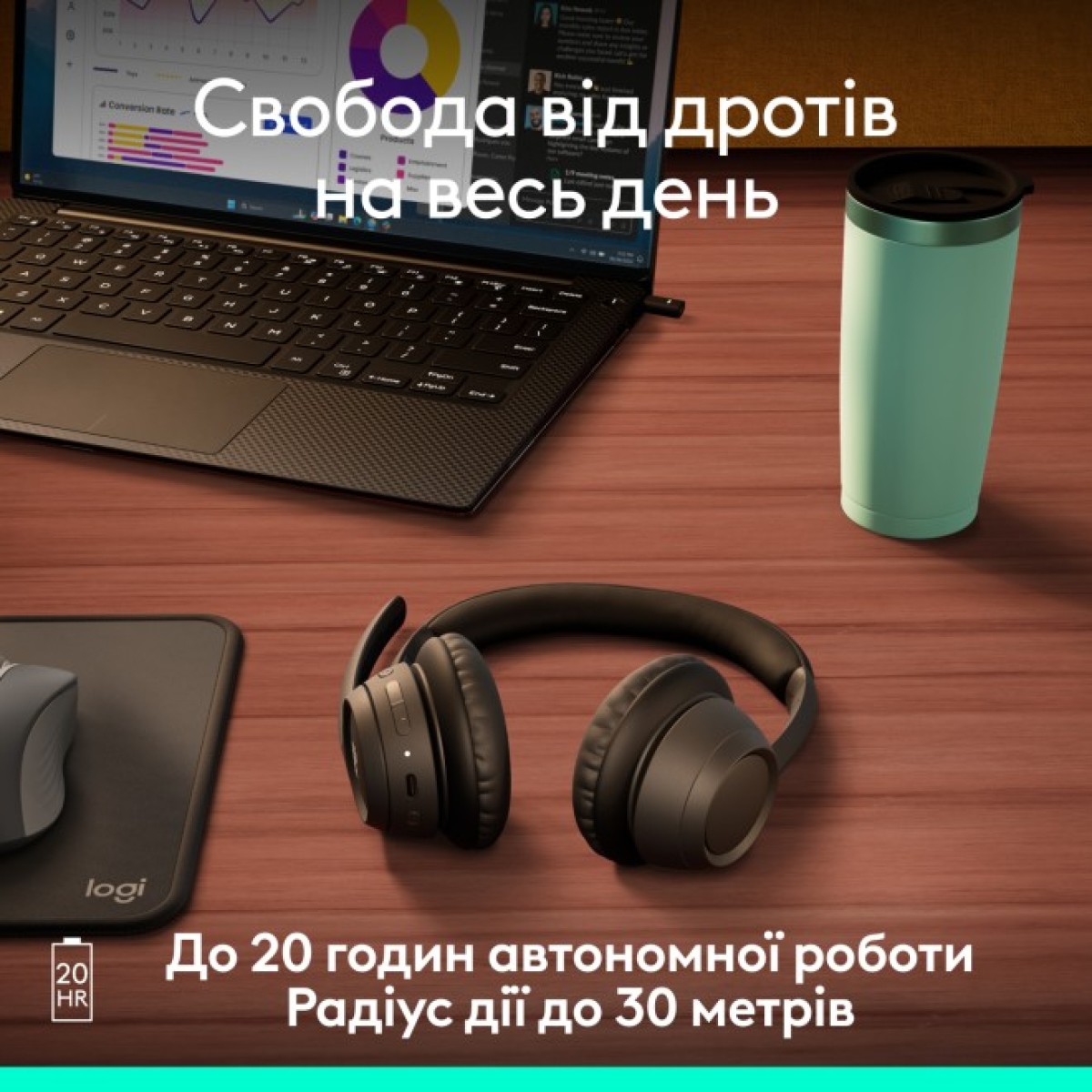 Наушники Logitech Zone 305 for Business Wireless/Bluetooth UC Black (981-001453) 98_98.jpg - фото 5