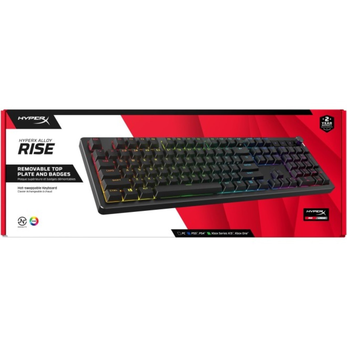 Клавиатура HyperX Alloy Rise PBT HX Red USB UA Black (7G7A3AA) 98_98.jpg - фото 7