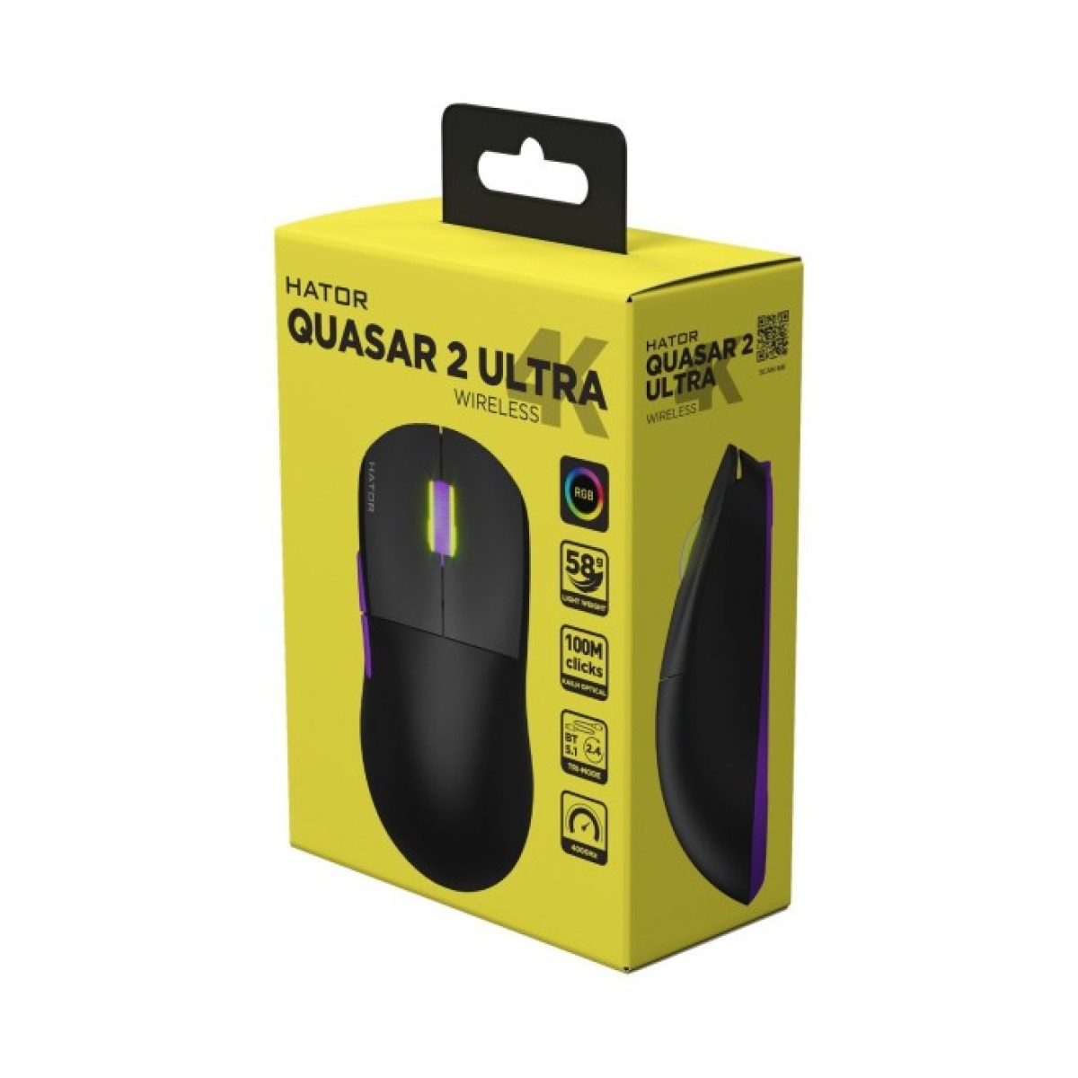 Мишка Hator Quasar 2 Ultra 4K Wireless/Bluetooth/USB Black/Lilac (HTM570BL) 98_98.jpg - фото 4