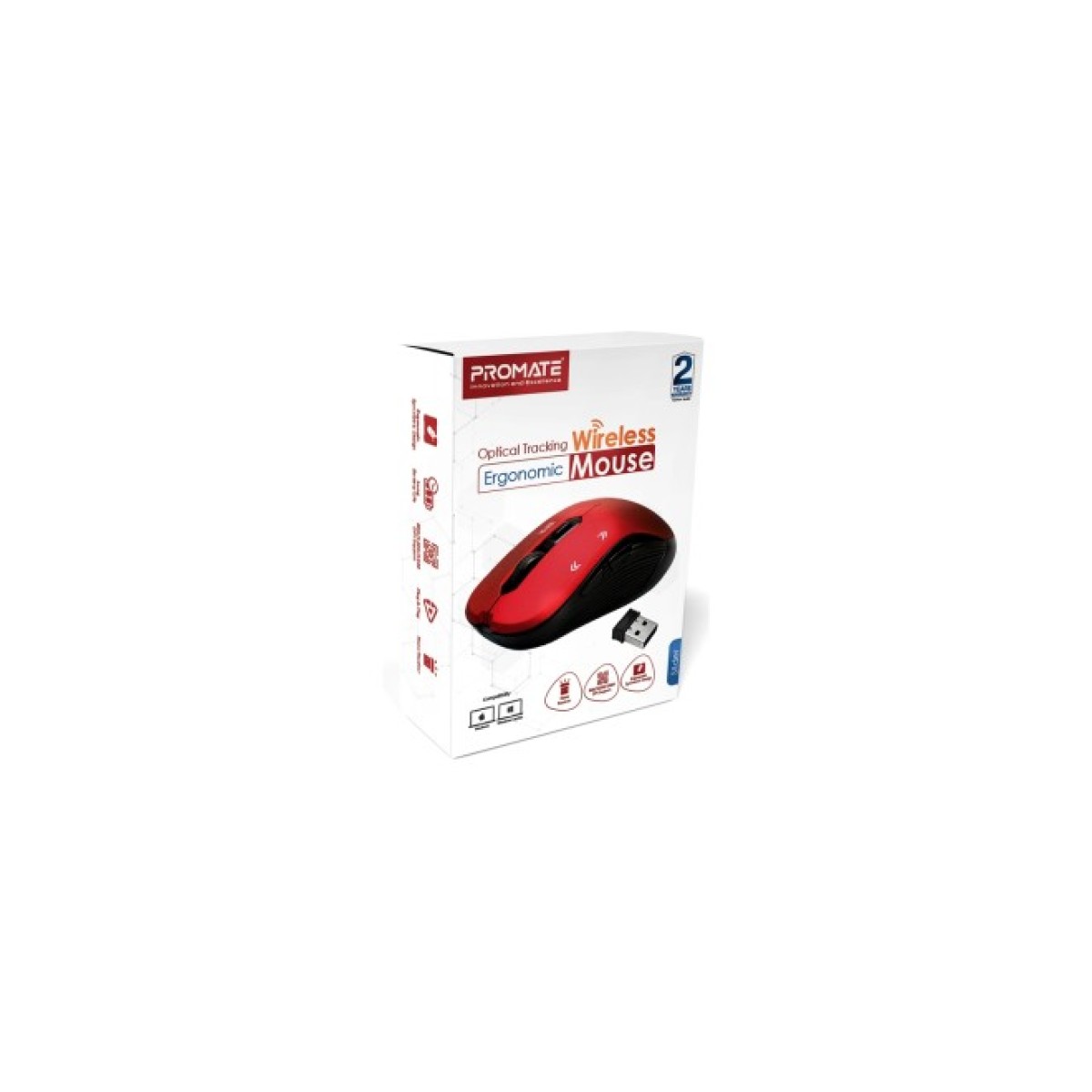 Мышка Promate Slider Wireless Red (slider.red) 98_98.jpg - фото 6