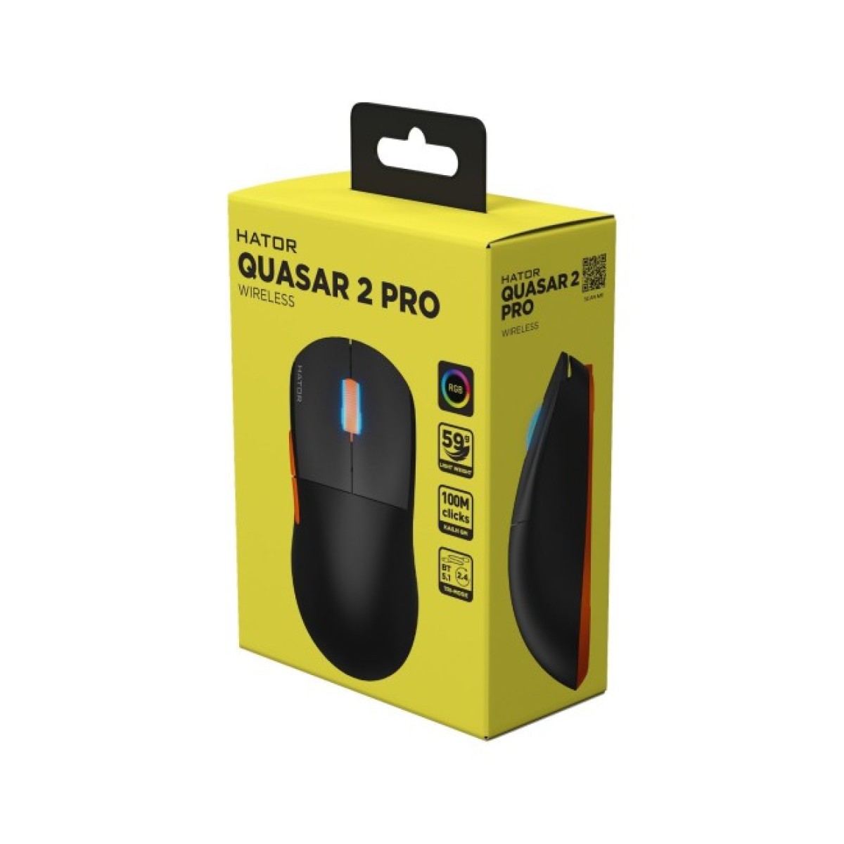 Мишка Hator Quasar 2 Pro Wireless/Bluetooth/USB Black/Orange (HTM560BO) 98_98.jpg - фото 5