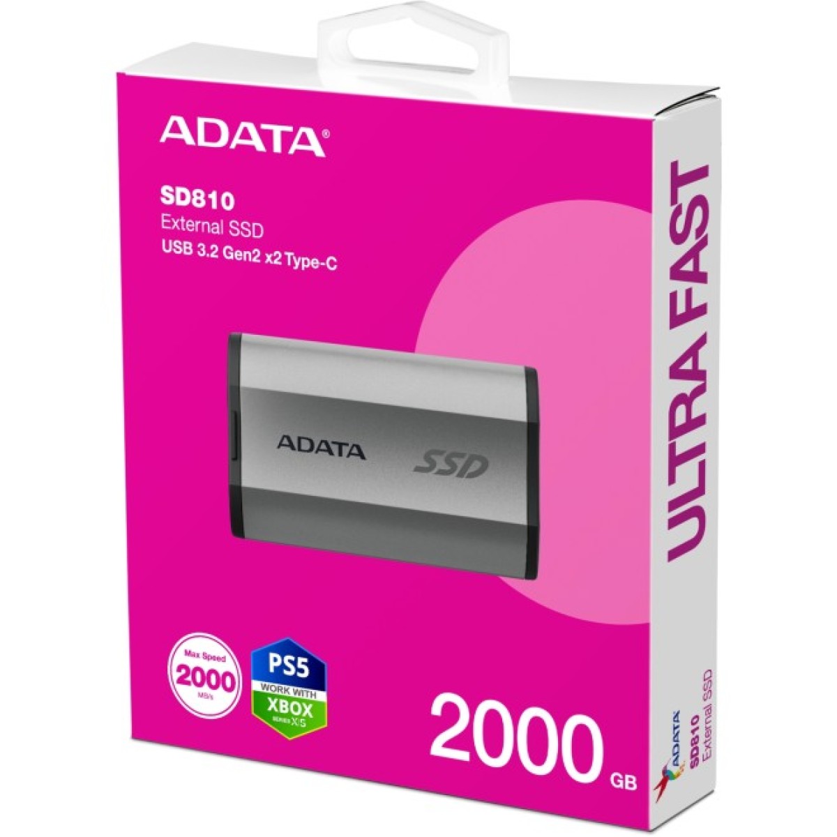 Накопитель SSD USB 3.2 2TB ADATA (SD810-2000G-CSG) 98_98.jpg - фото 3