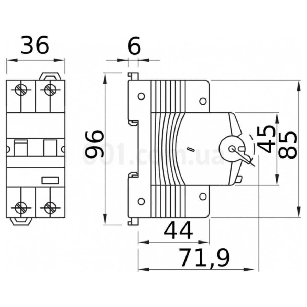 Дифференциальный автоматический выключатель COMPACT RCBO 1P+N C16 30мА тип AC 6кА, GEWISS 98_98.jpg - фото 2