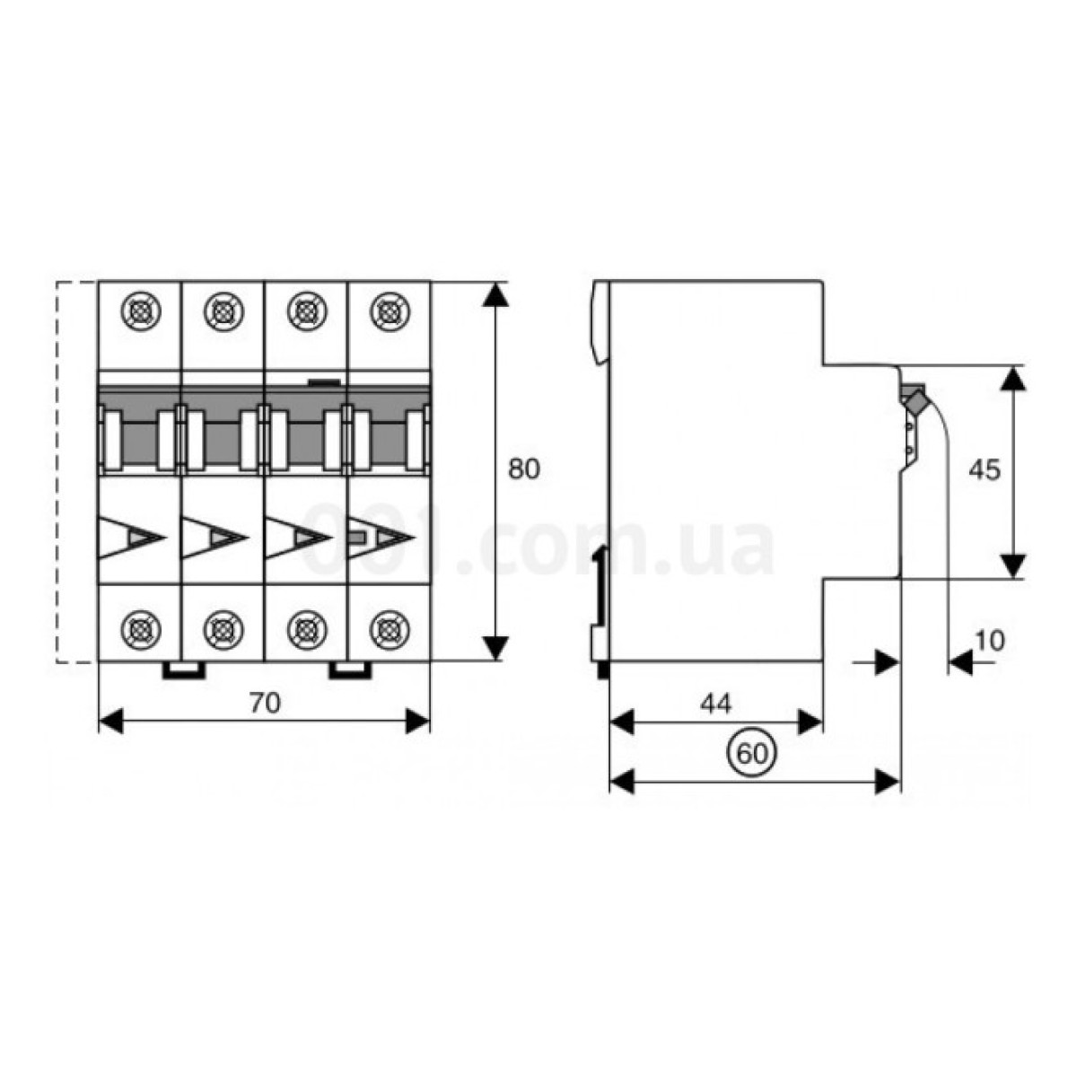 Дифференциальный автомат mRB4-20/3N/C/003-A 4P 20А 30мА характеристика C тип A, Eaton 98_98.jpg - фото 2