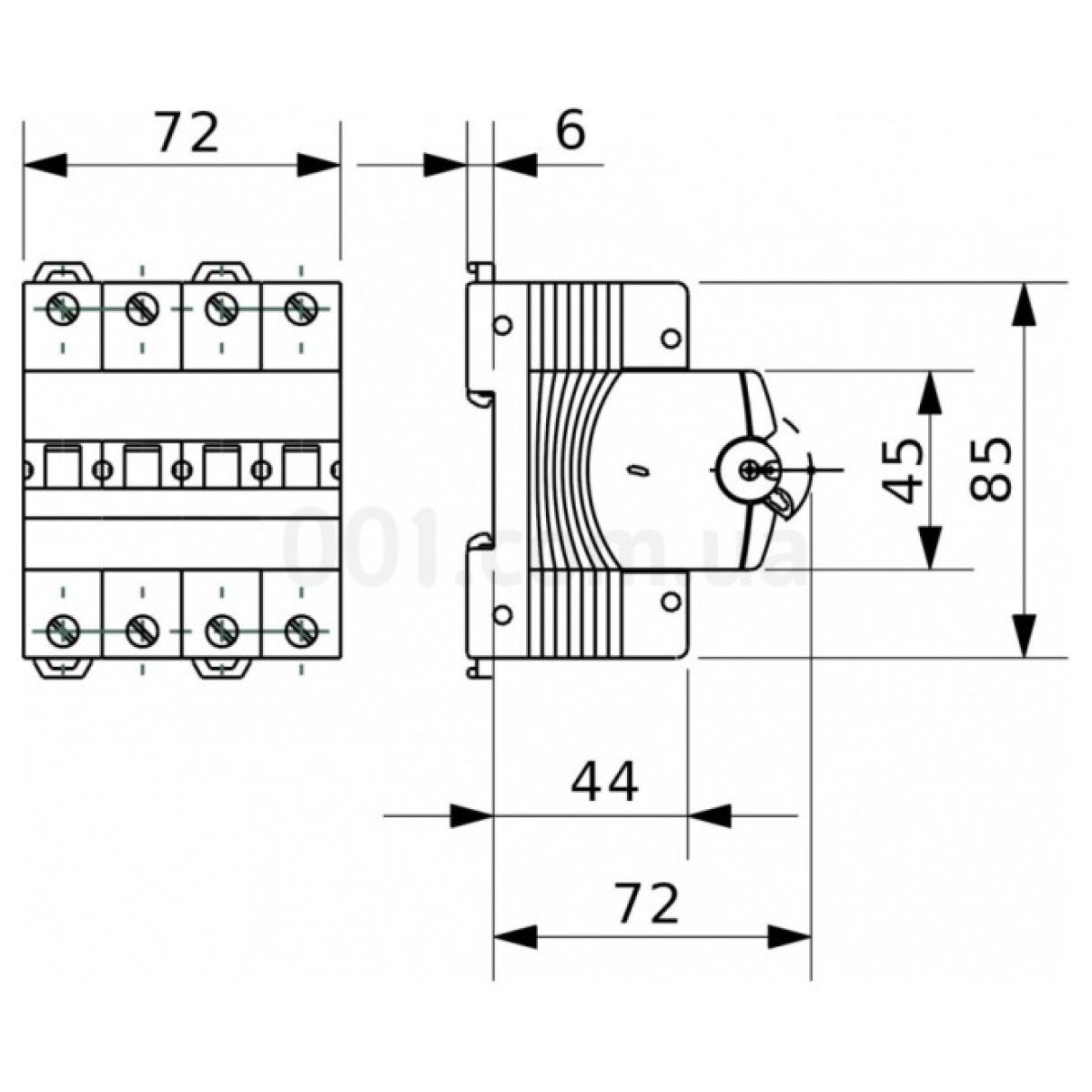 Автоматичний вимикач 4P 25А хар-ка C 6кА, GEWISS 98_98.jpg - фото 2