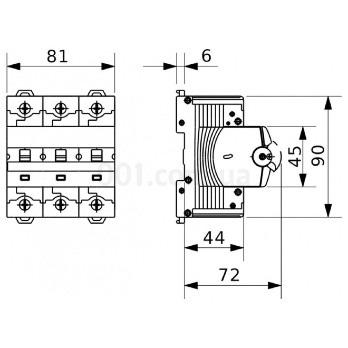 Автоматичний вимикач 3P 80А хар-ка D 16кА, GEWISS 98_98.jpg - фото 2