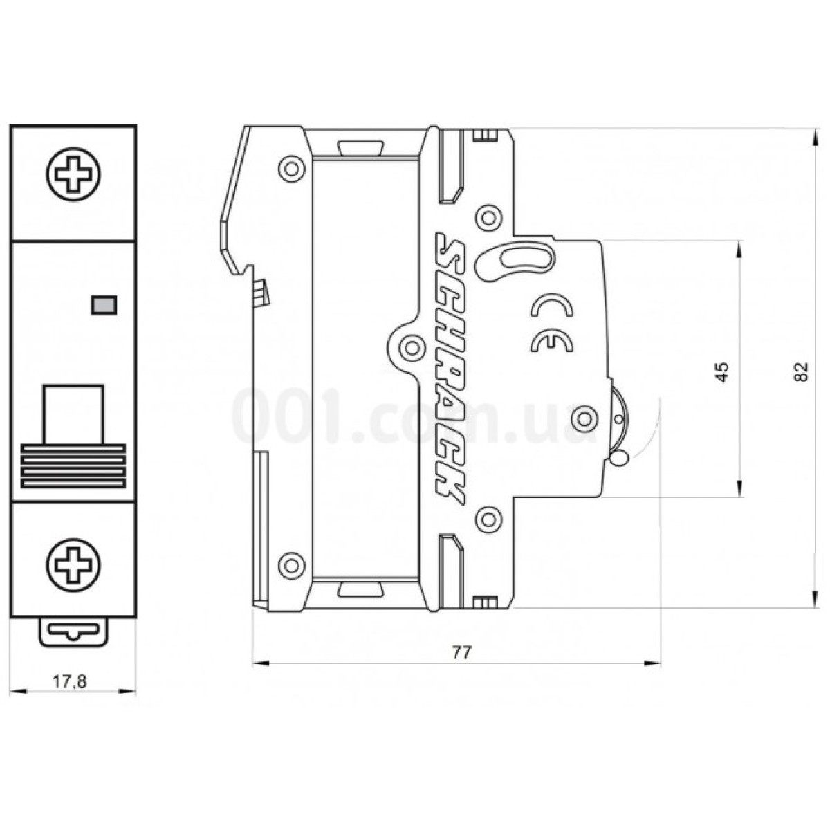 Модульний автоматичний вимикач AMPARO 1P 13А 10кА х-ка C, Schrack Technik 98_98.jpg - фото 6