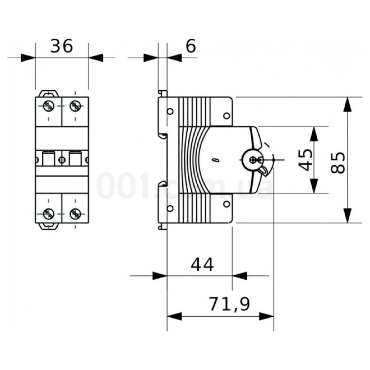 Автоматичний вимикач 2P 40А хар-ка C 6кА, GEWISS 98_98.jpg - фото 3