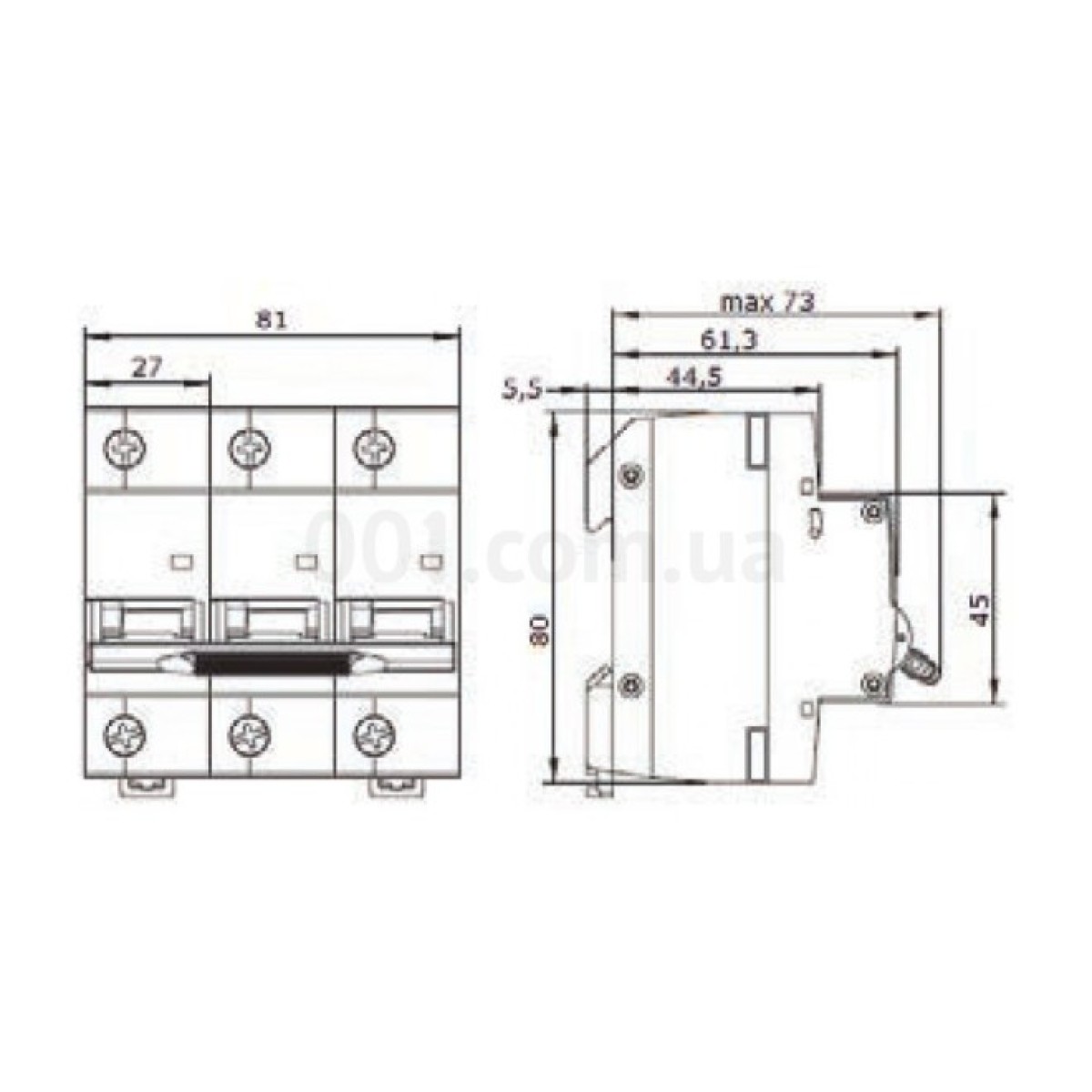 Автоматический выключатель ECO MB 1P 125A характеристика D, ECOHOME 98_98.jpg - фото 2