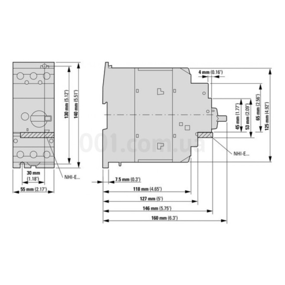 Автоматический выключатель защиты двигателя PKZM4-16 Ir=10...16А, Eaton (Moeller) 98_98.jpg - фото 2