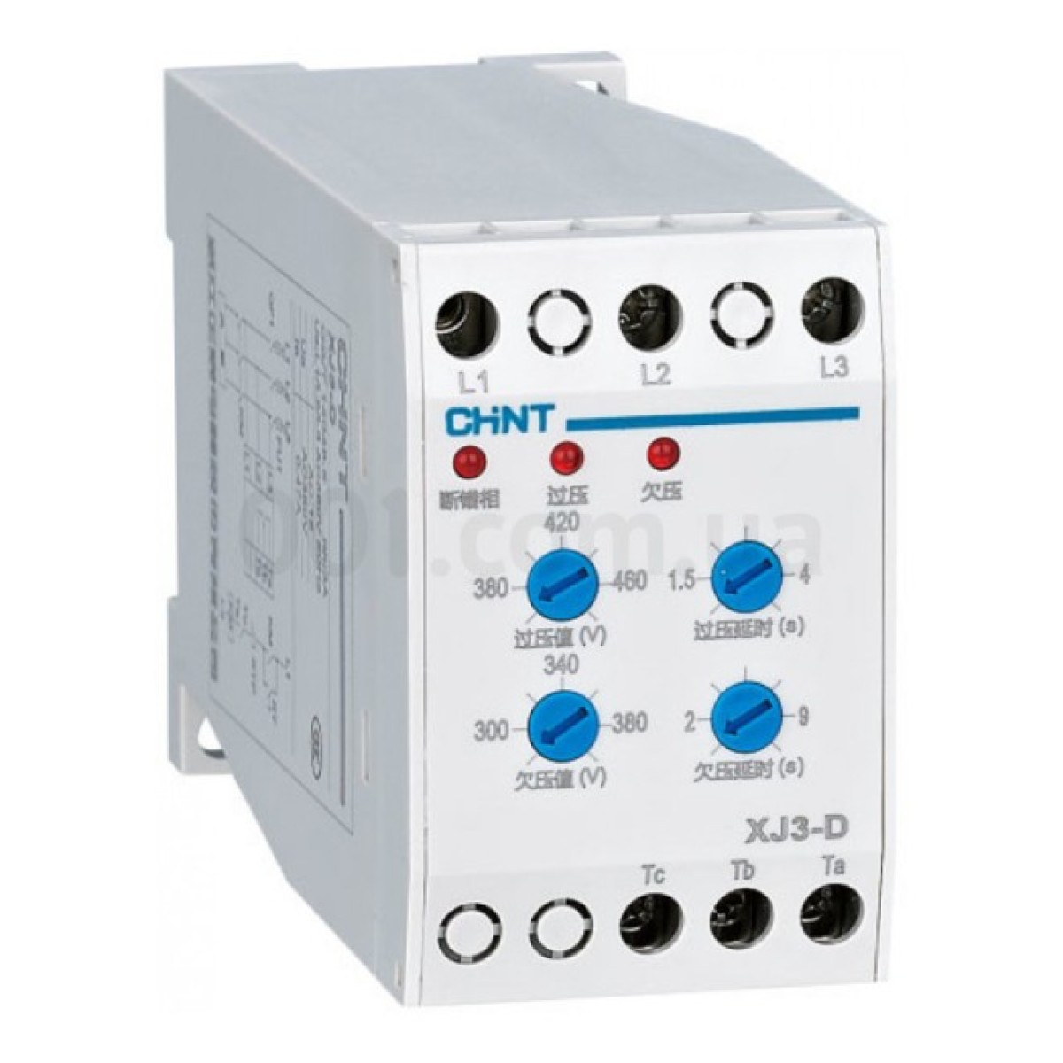 Реле контроля фаз XJ3-D 3-фазное 380В AC мультирежимная индикация, CHINT 256_256.jpg