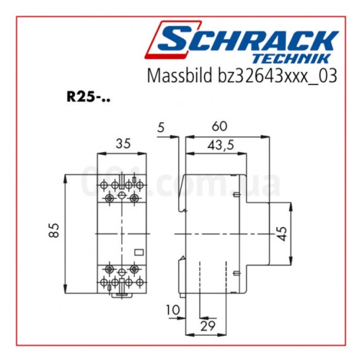 Контактор модульный 25А 4НО 230В AC, Schrack Technik 98_98.jpg - фото 2