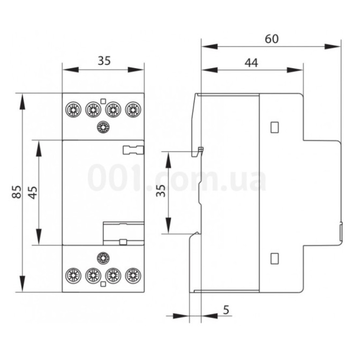 Контактор модульный RD 25-31 25A 24V AC/DC 3NO+1NC, ETI 98_98.jpg - фото 2