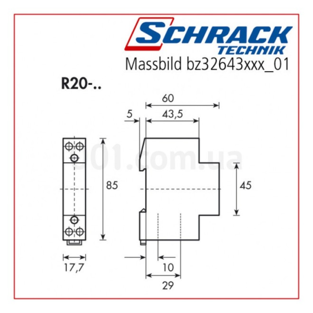 Контактор модульный 20А 2НО 230В AC, Schrack Technik 98_98.jpg - фото 3