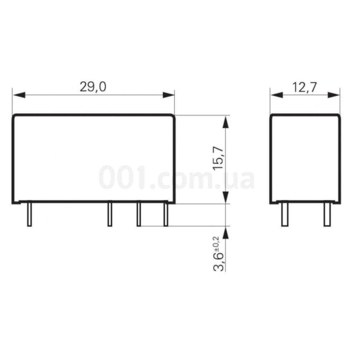 Реле силове 2CO 8A 230B АС крок 5мм, Schrack Technik 98_98.jpg - фото 2