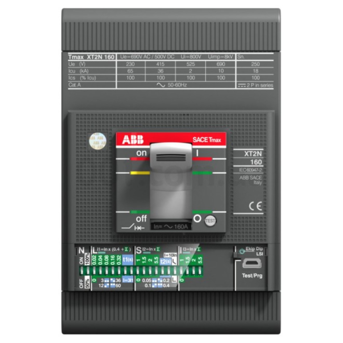 Автоматический выключатель XT2N 160 Ekip LS/I 63A 3P F F 36кА, ABB 98_98.jpg - фото 2