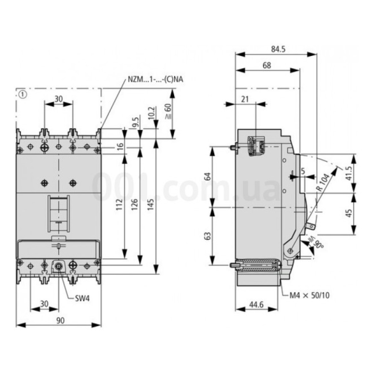 Силовой автоматический выключатель NZMB1-M40 3P 40А 25кА, Eaton (Moeller) 98_98.jpg - фото 3