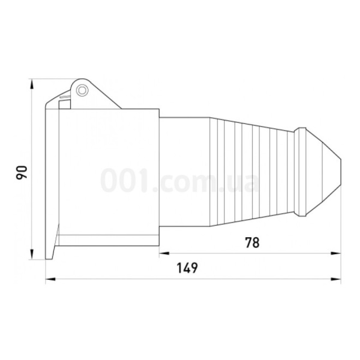 Силовая розетка переносная e.socket.pro.3.32 (223) 2P+PE 32А 220В IP44, E.NEXT 98_98.jpg - фото 2