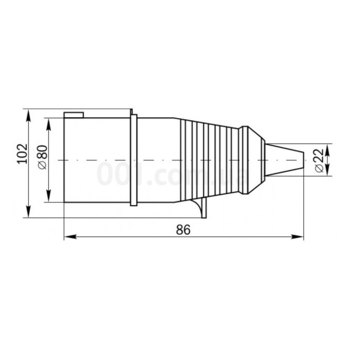 Вилка ССИ-025 переносна 3P+PE+N 32А 380В IP44, IEK 98_98.jpg - фото 2