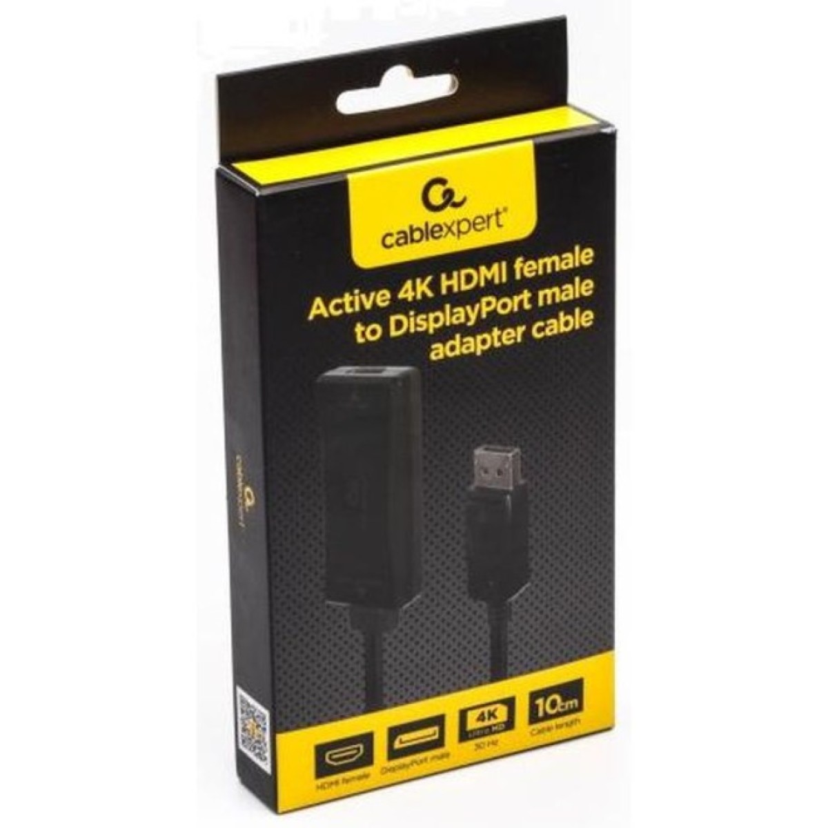 Адаптер-перехідник HDMI на DisplayPort Black (A-HDMIF30-DPM-01) 98_98.jpg - фото 2