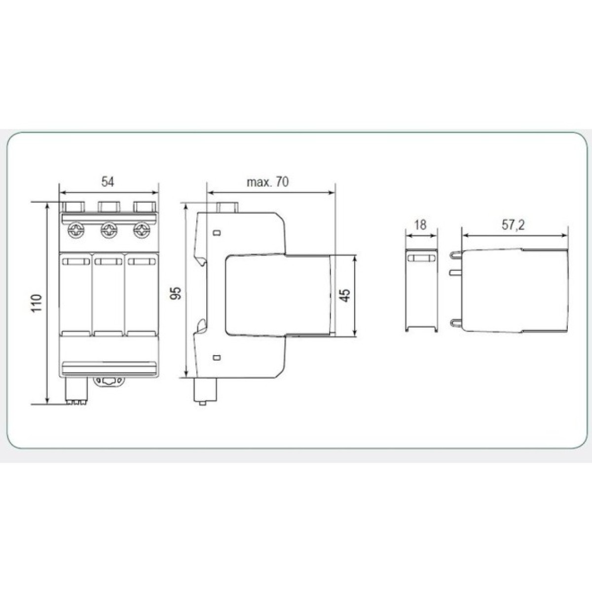 Ограничитель перенапряжения ETI ETITEC M T2 PV 600/20 Y (для PV систем) 98_98.jpg - фото 2