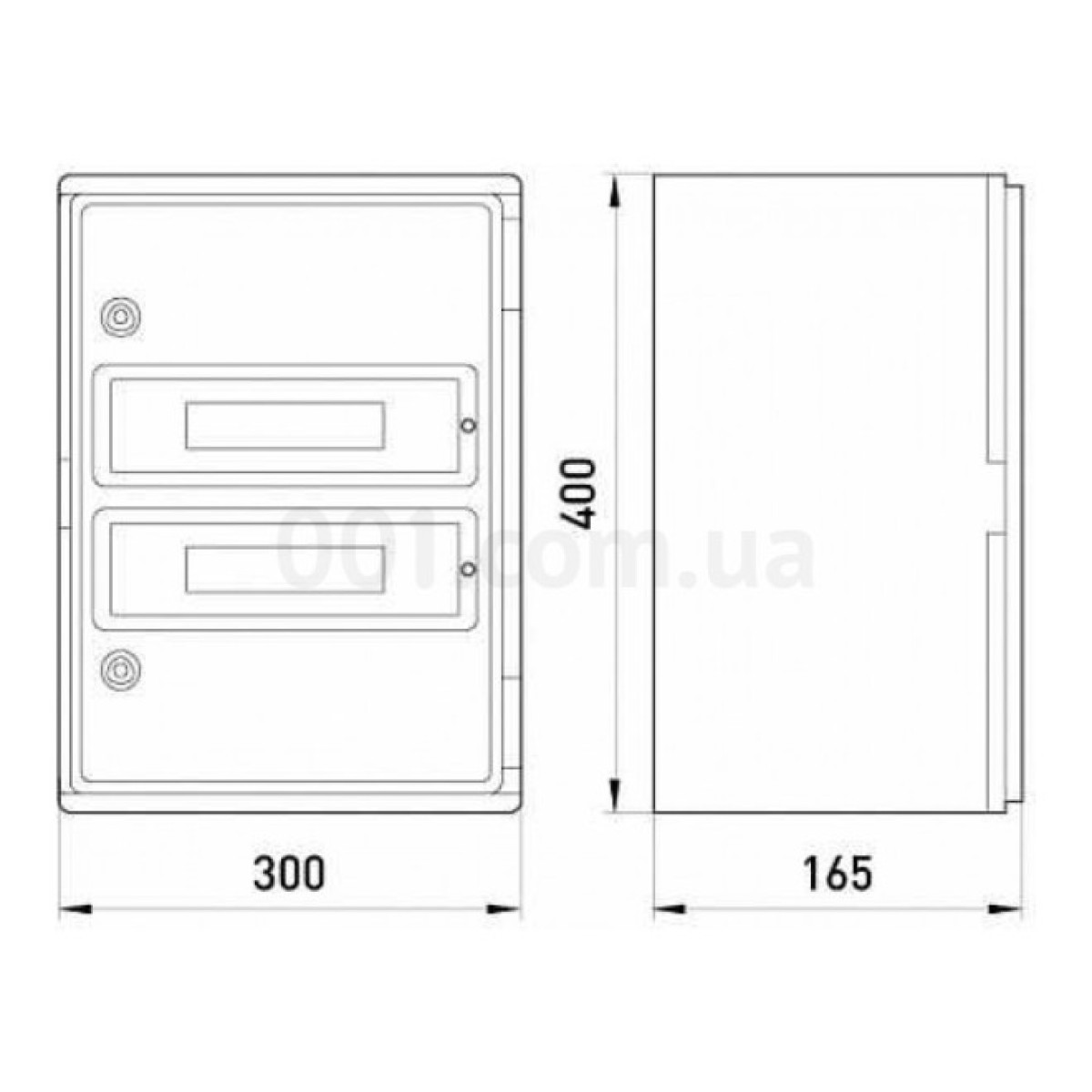 Корпус ударопрочный e.plbox.300.400.165.24m.tr IP65 с прозрачной дверцей под 24 модуля, E.NEXT 98_98.jpg - фото 2