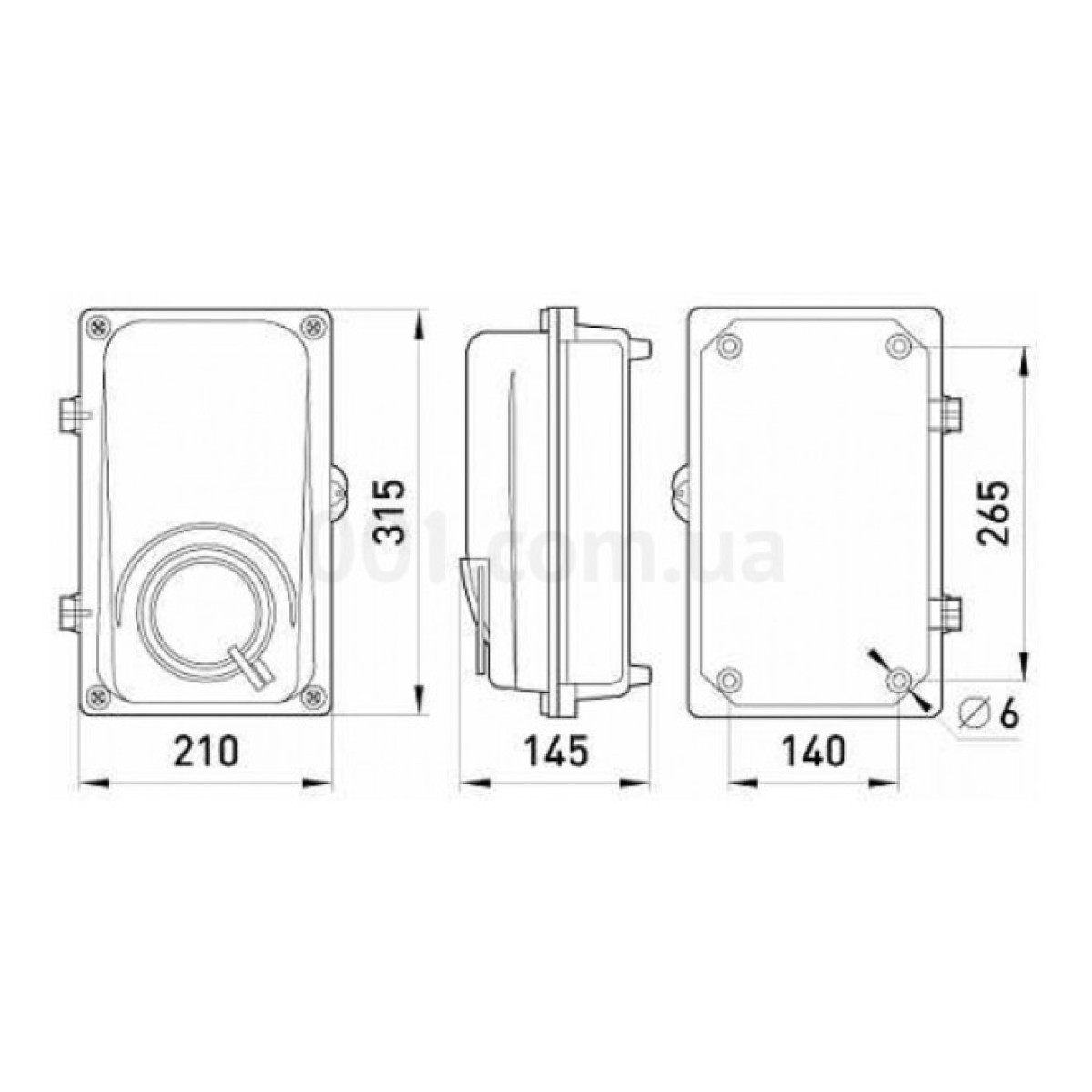 Корпус пластиковый e.mbox.stand.plastic.n.f1.pe под однофазный счетчик навесной, E.NEXT 98_98.jpg - фото 2