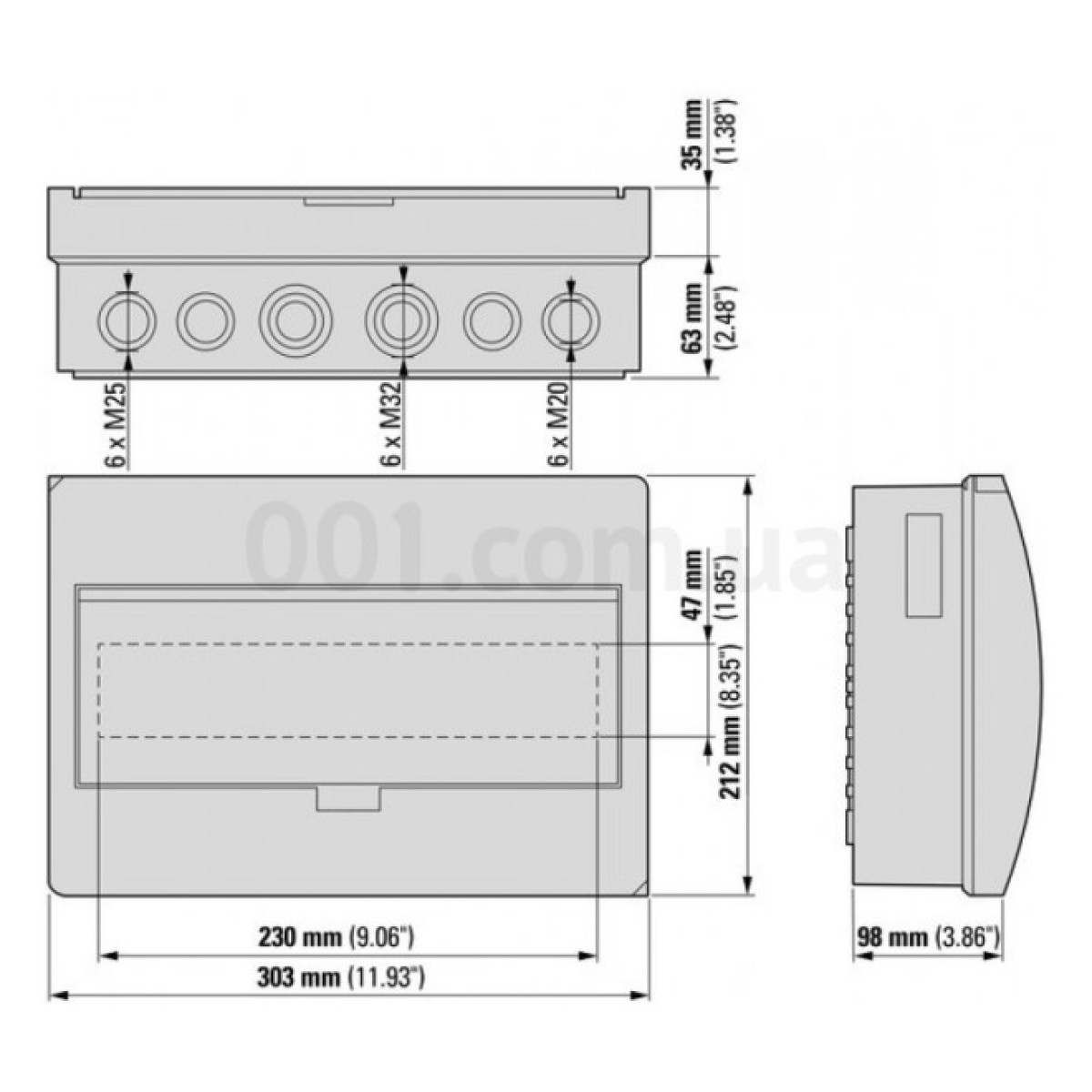 Корпус щита BC-O-1/12-ECO навесной на 12 модулей, Eaton (Moeller) 98_98.jpg - фото 3