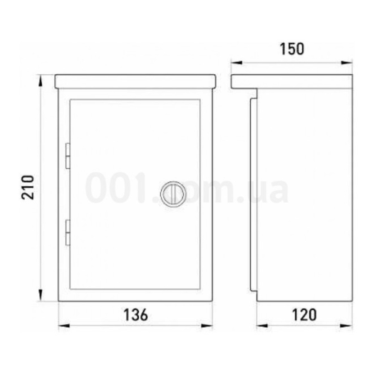 Корпус e.mbox.stand.n.04.z металлический под 4 модуля IP54 навесной с замком, E.NEXT 98_98.jpg - фото 5