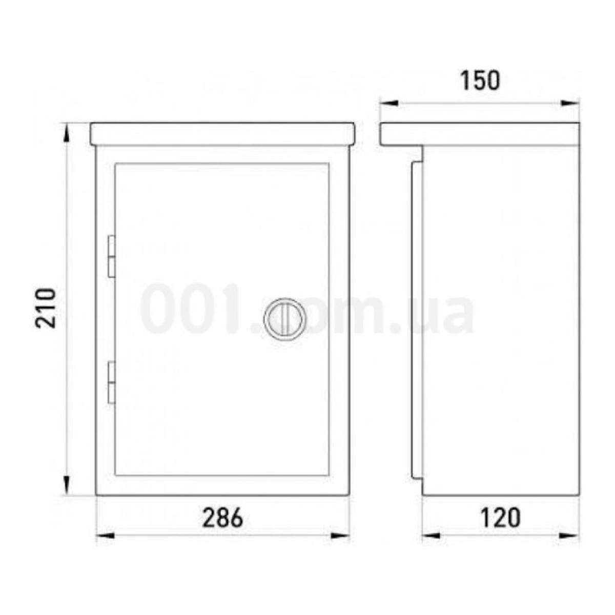 Корпус e.mbox.stand.n.12.z металевий під 12 модулів IP54 навісний з замком, E.NEXT 98_98.jpg - фото 7