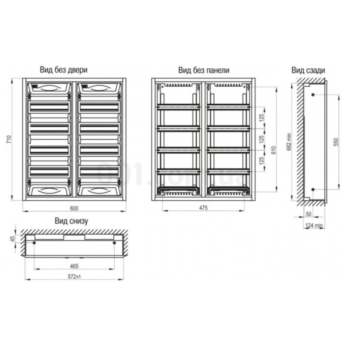 Корпус металлический ЩРв-2x48з-0 36 УХЛ3 IP31 PRO, IEK 98_98.jpg - фото 2