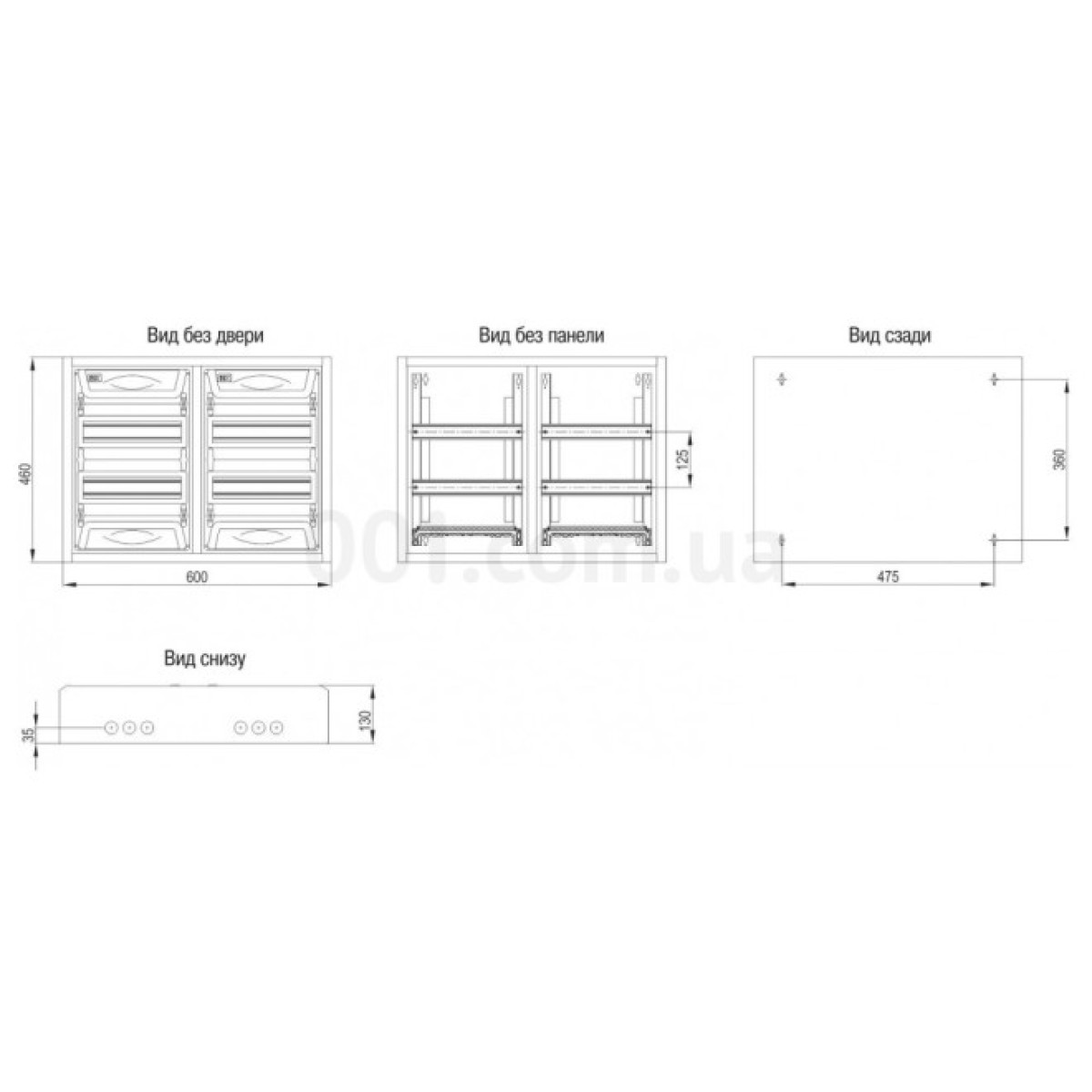 Корпус металевий ЩРн-2x24з-0 36 УХЛ3 IP31 PRO, IEK 98_98.jpg - фото 2