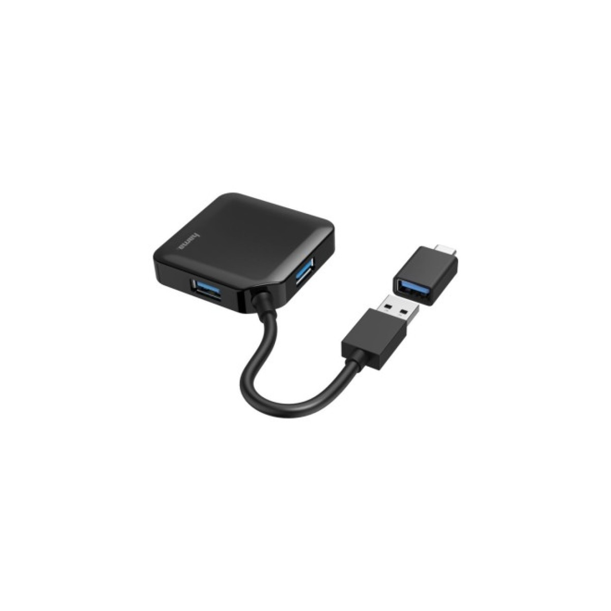 Концентратор Hama 4 Ports USB 3.2, USB-C Adapter Black (00200116) 98_98.jpg - фото 2