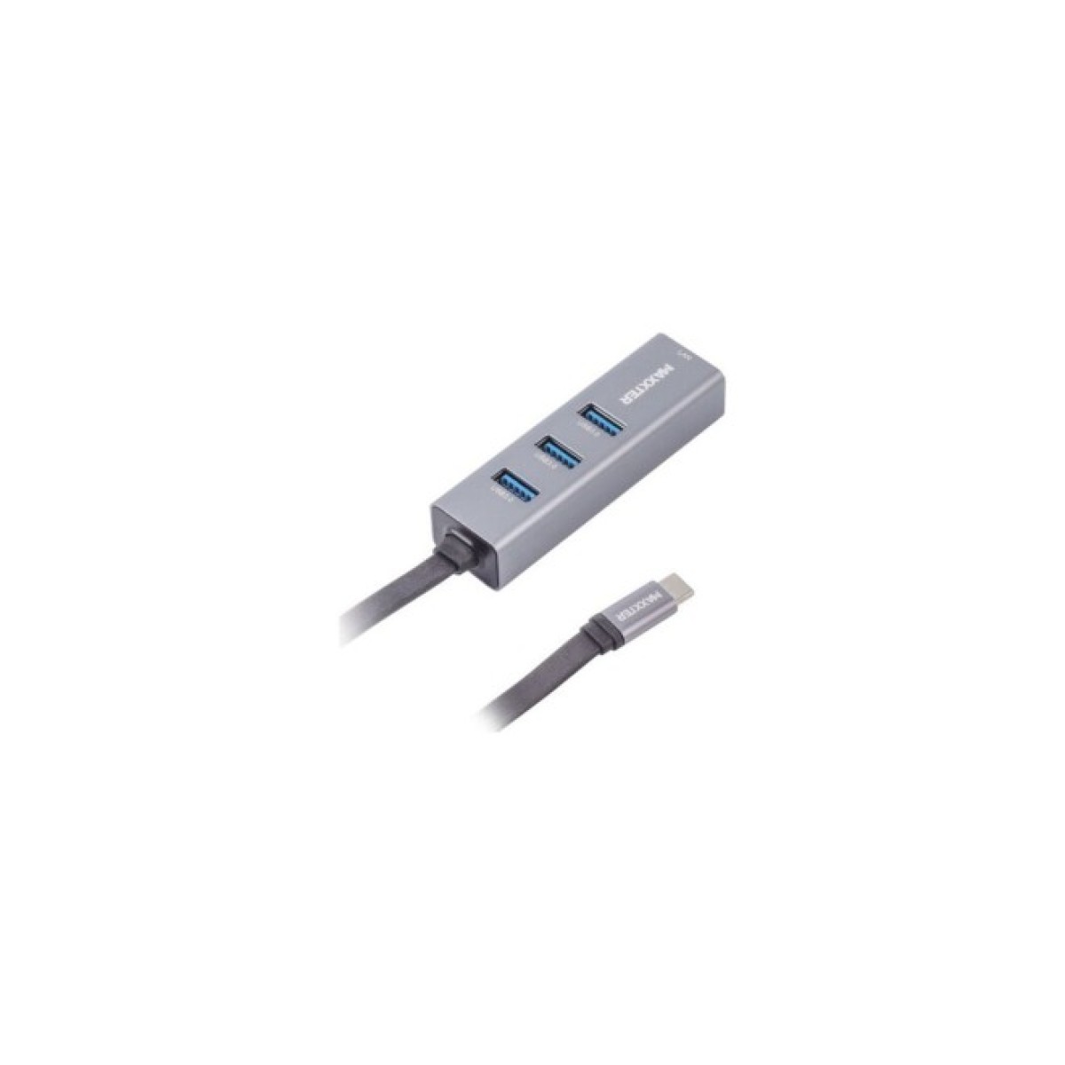 Концентратор Maxxter Type-C to Gigabit Ethernet, 3 Ports USB 3.0 (NECH-3P-02) 98_98.jpg - фото 2