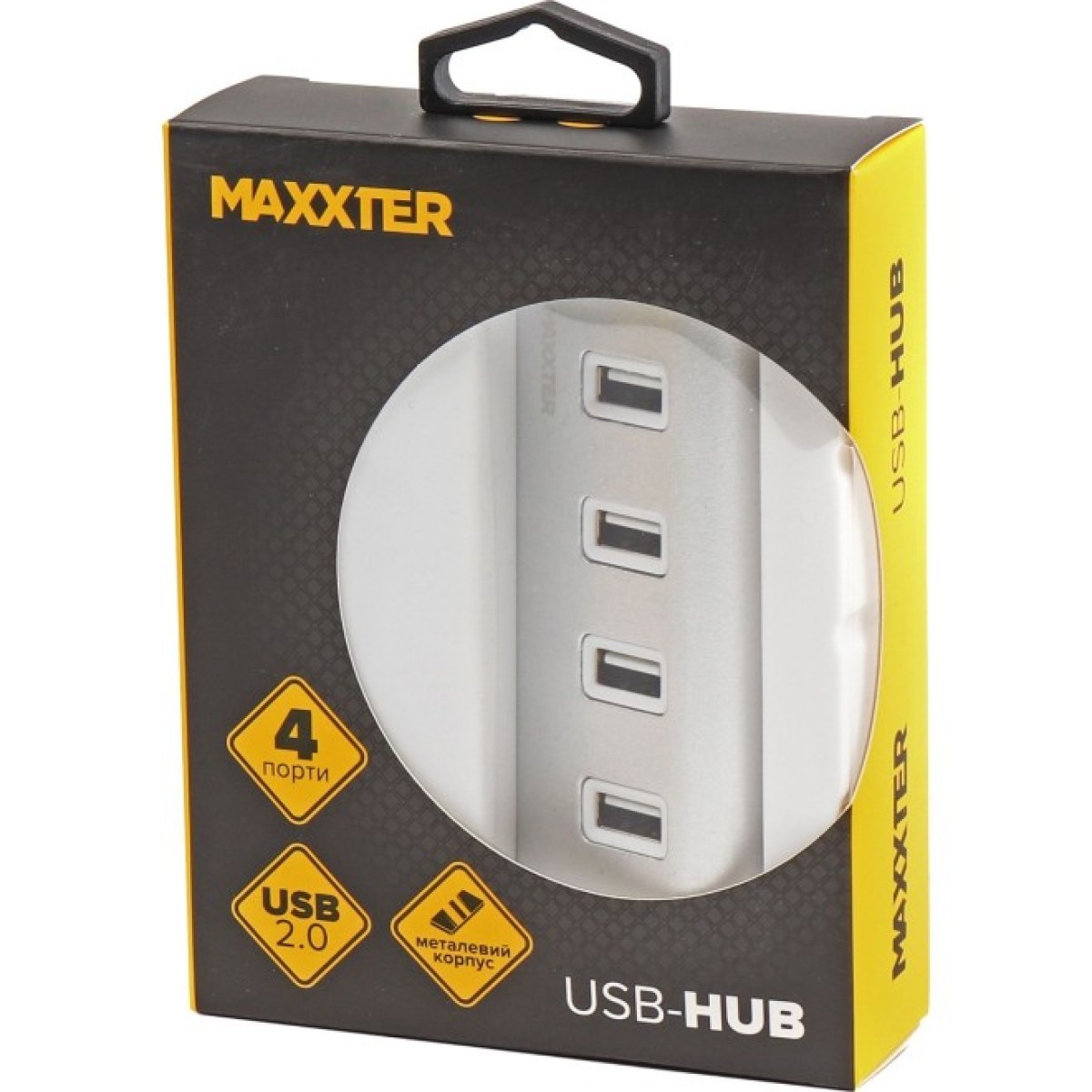 Концентратор Maxxter USB 2.0 Type-A 4 ports silver (HU2A-4P-01) 98_98.jpg - фото 3