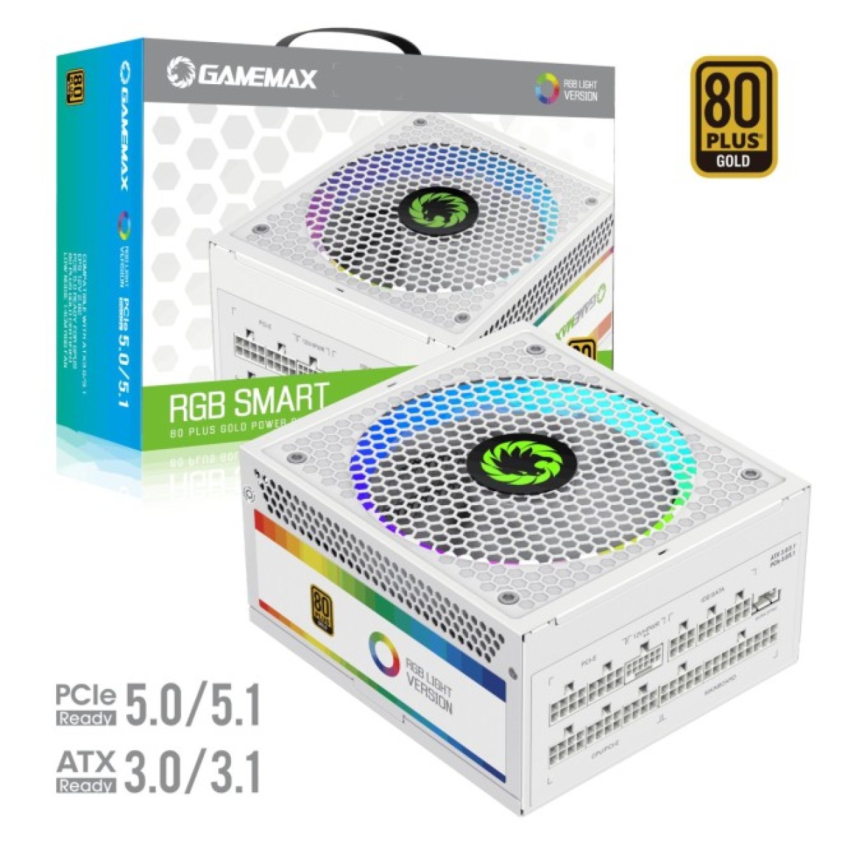 Блок живлення Gamemax 1050W (RGB1050 PRO WH (ATX3.0/3.1 PCI) 98_98.jpg - фото 2