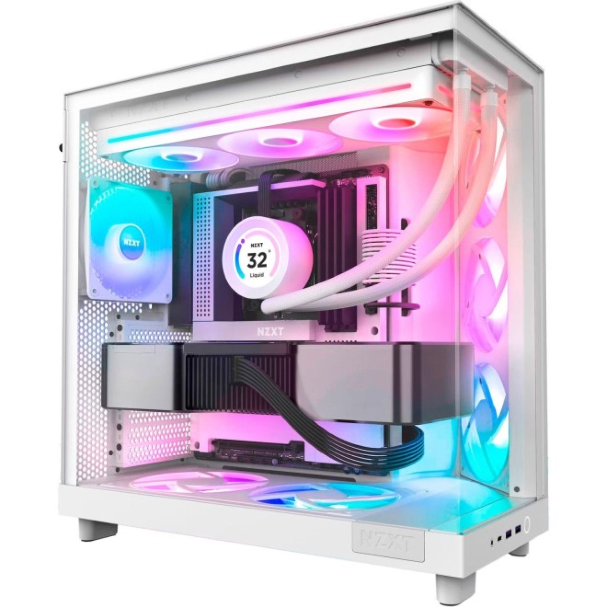 Кулер для корпуса NZXT F360 RGB Core Fan (Single Frame) - White (RF-U36HF-W1) 98_98.jpg - фото 3