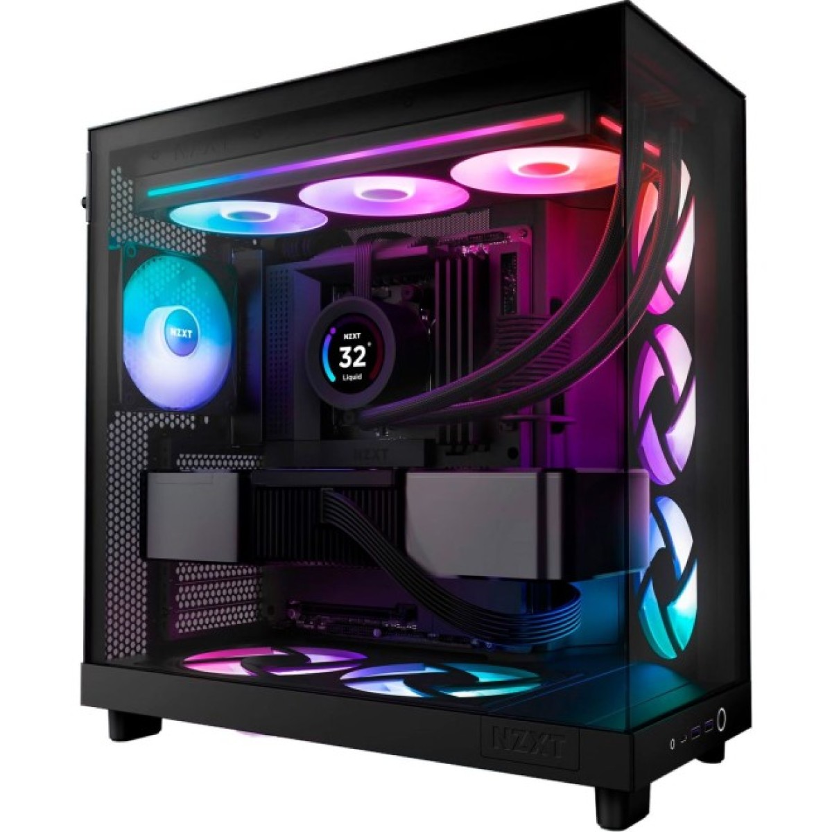 Кулер для корпуса NZXT F360 RGB Core Fan (Single Frame) - Black (RF-U36HF-B1) 98_98.jpg - фото 3